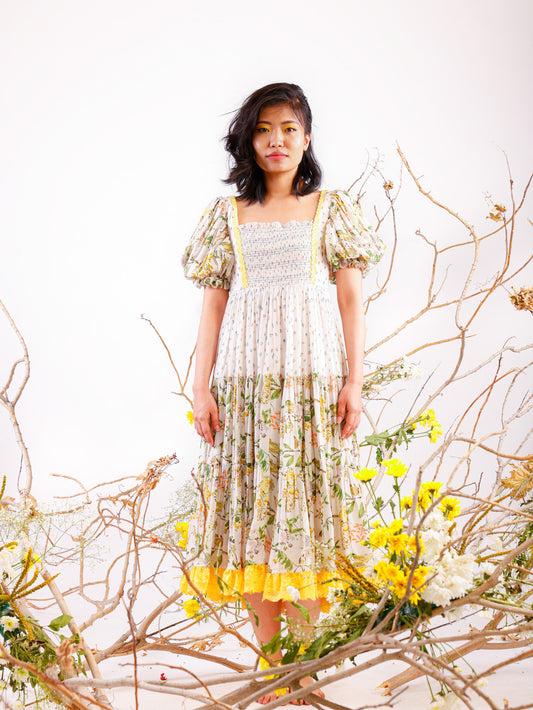 Birdy Smocking Long Dress