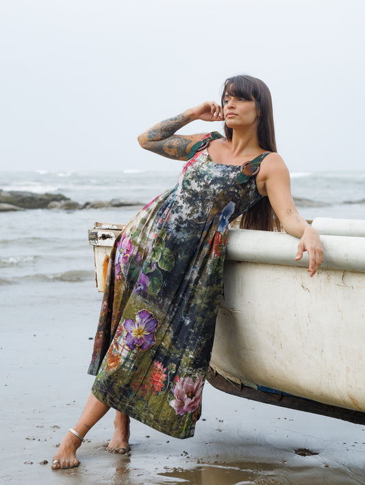 Fern Whisper Buckle Dress