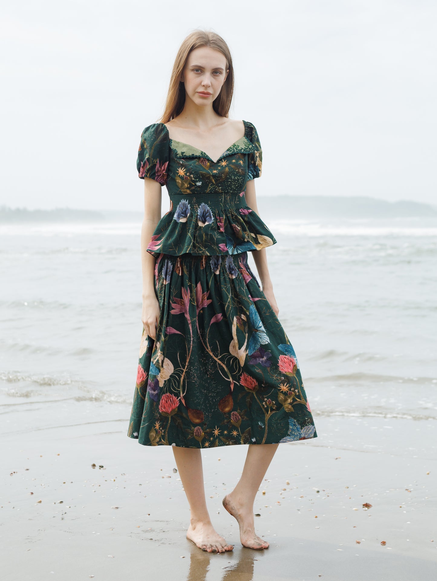 Green Forest Crump Skirt Top Set