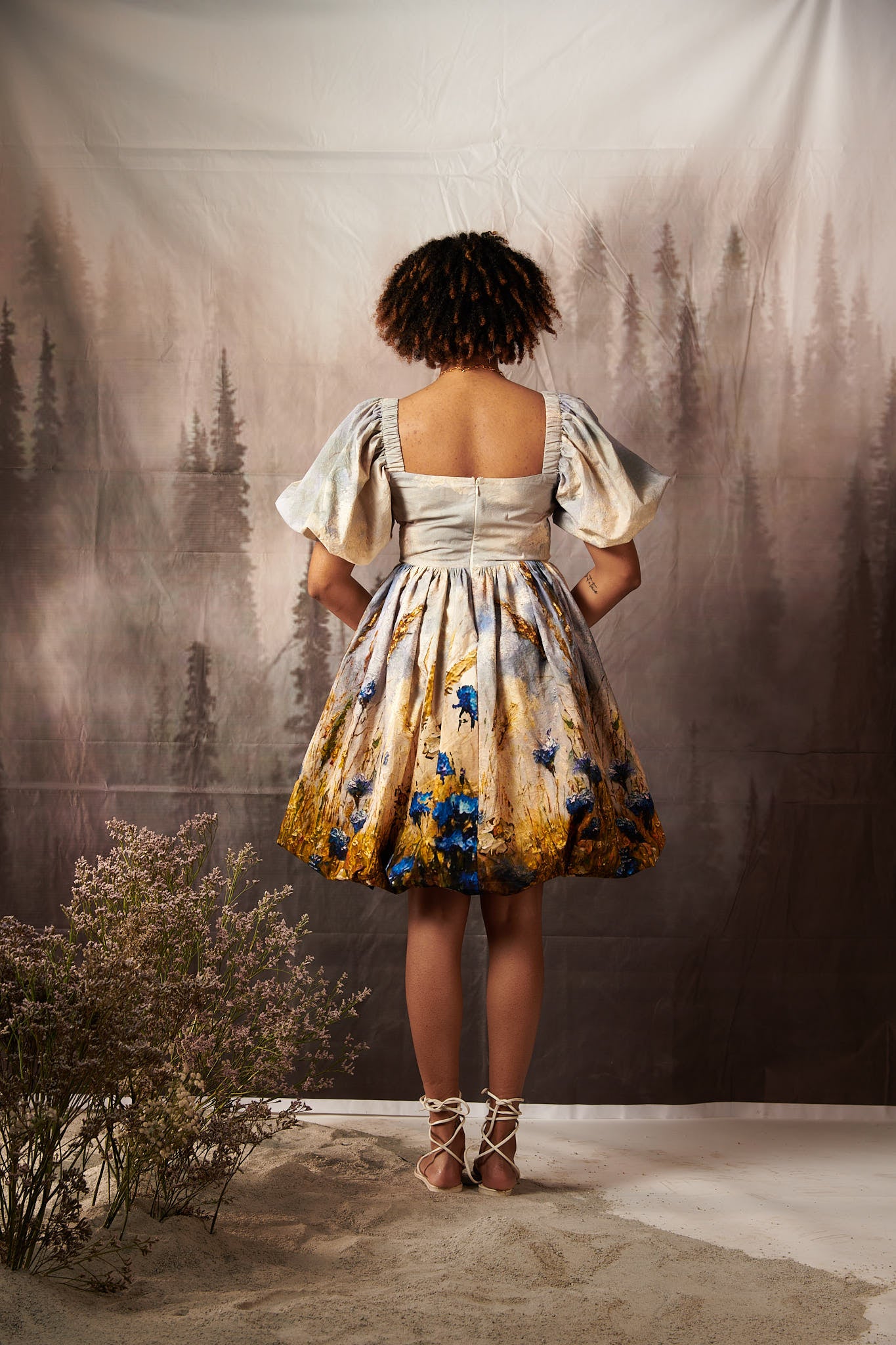 Hayland Midi Balloon Sleeve Dress