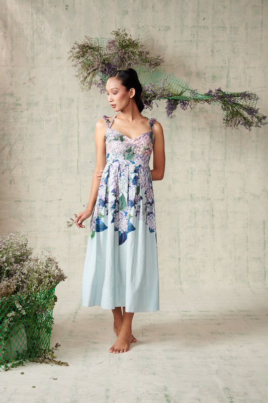 Sky Blue Hydrangea Dress