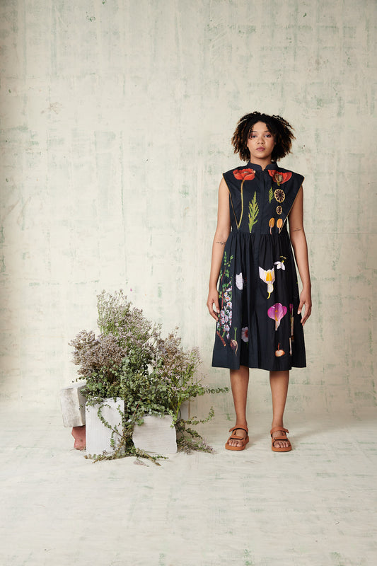 Black Botany Zipper Dress