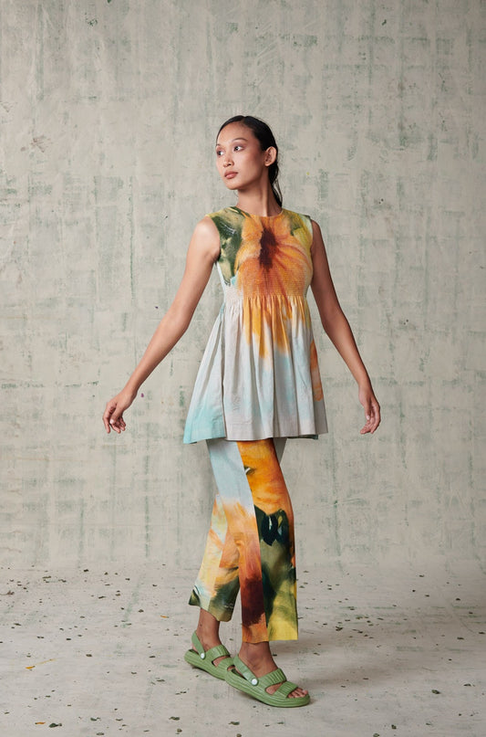 Sunflower Shirring Co-ord Set