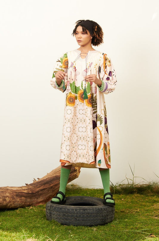 Grandma Tittle Dress With Cords