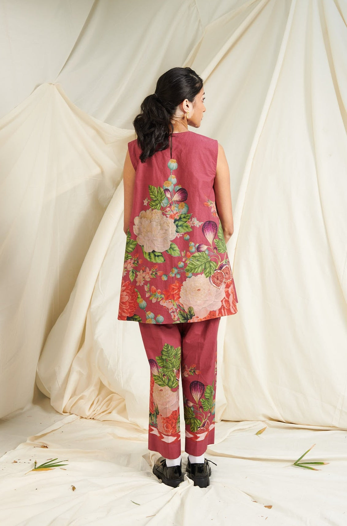 Poppy Bloom Smocking Sleeveless Co-ord Set