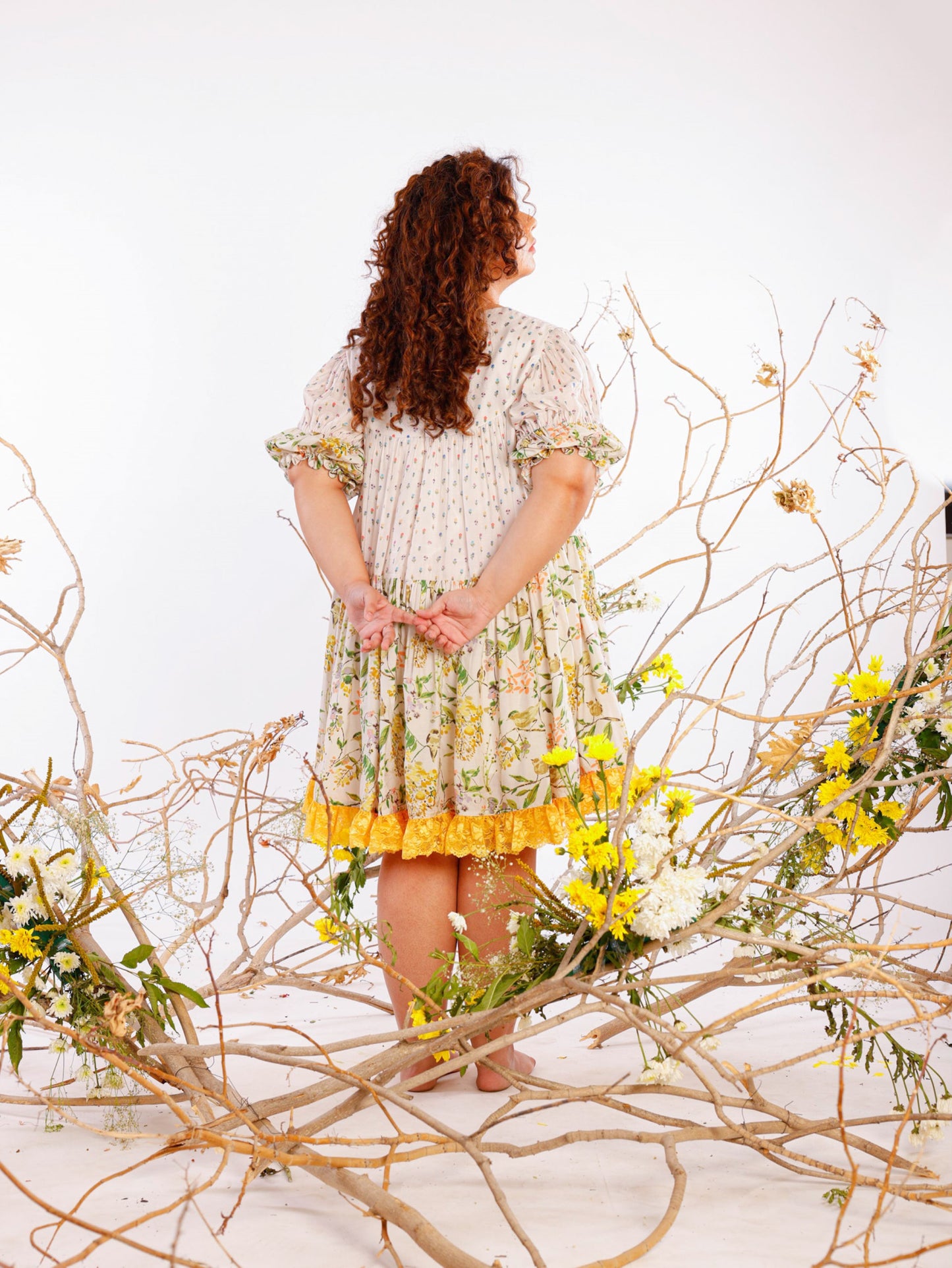 Birdy Smocking Short Dress