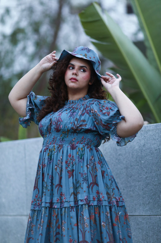 Ditsy Drama Mid Calf Dress