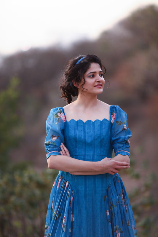 Vintage Heart Mid Calf Dress