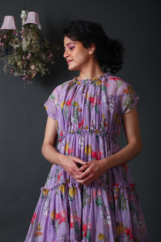 Lilac Botanical Bunches Dress