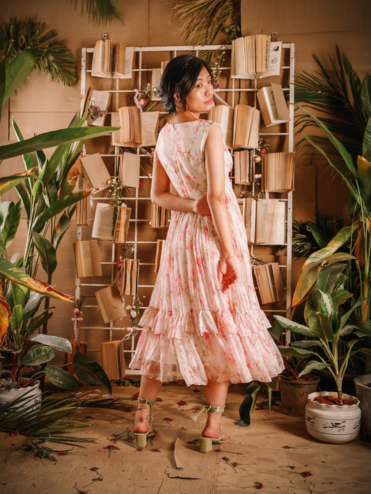 Chiffon Tie Up Dress