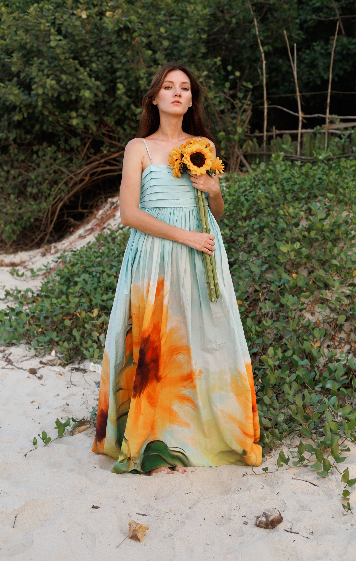 Sunflower Pleated Dress