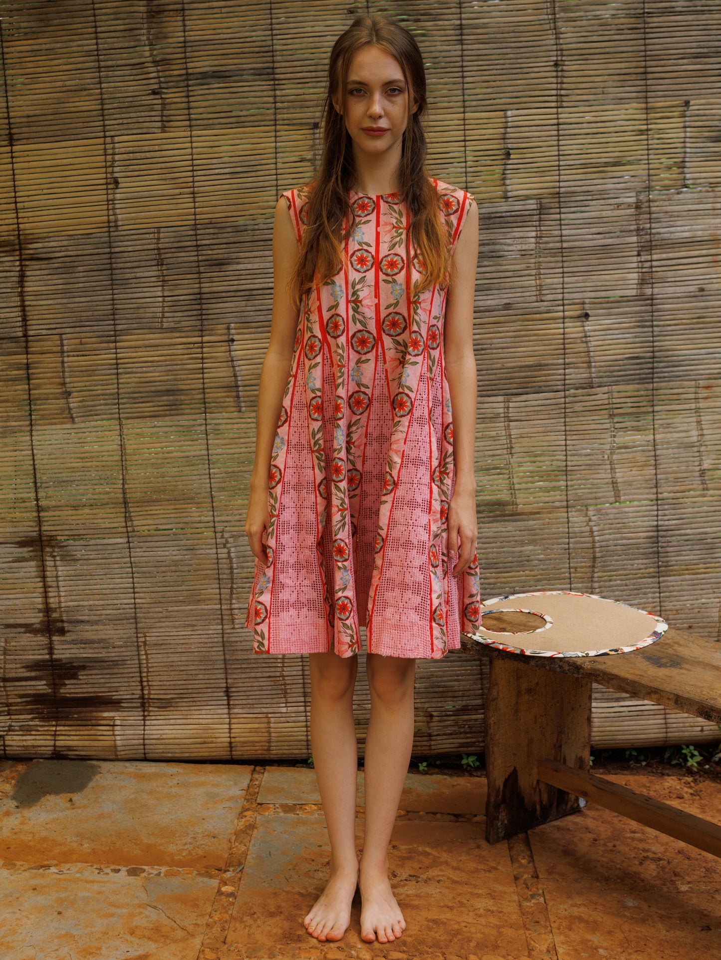 Cloud Pink Whisper Panel Dress