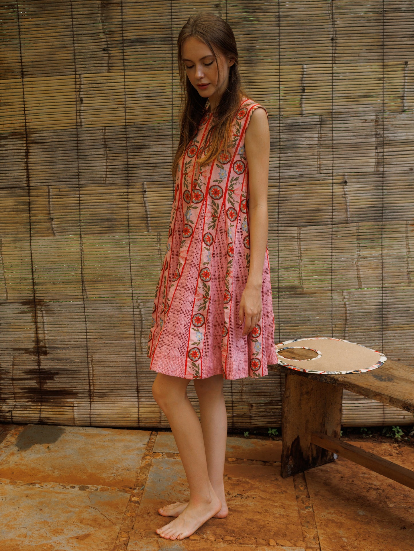 Cloud Pink Whisper Panel Dress