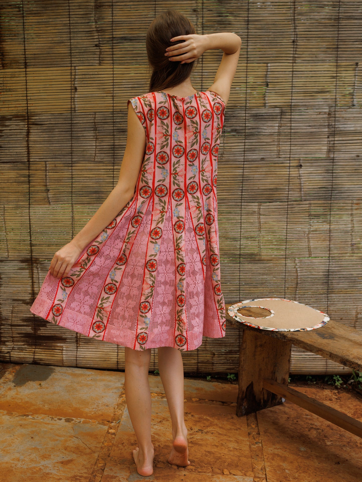 Cloud Pink Whisper Panel Dress