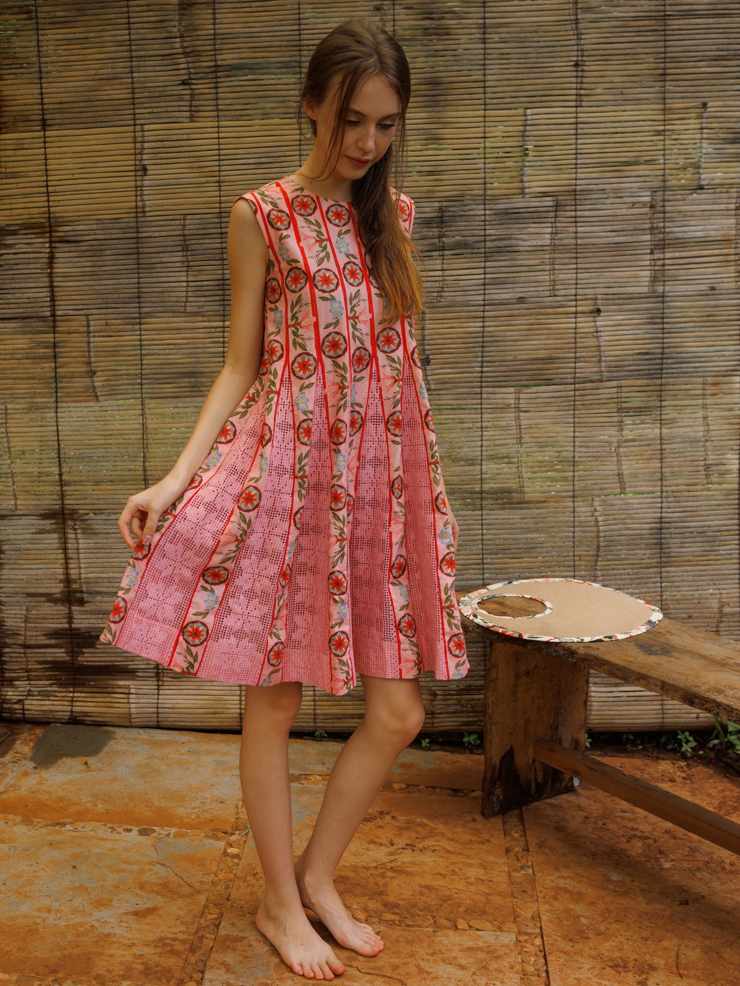 Cloud Pink Whisper Panel Dress