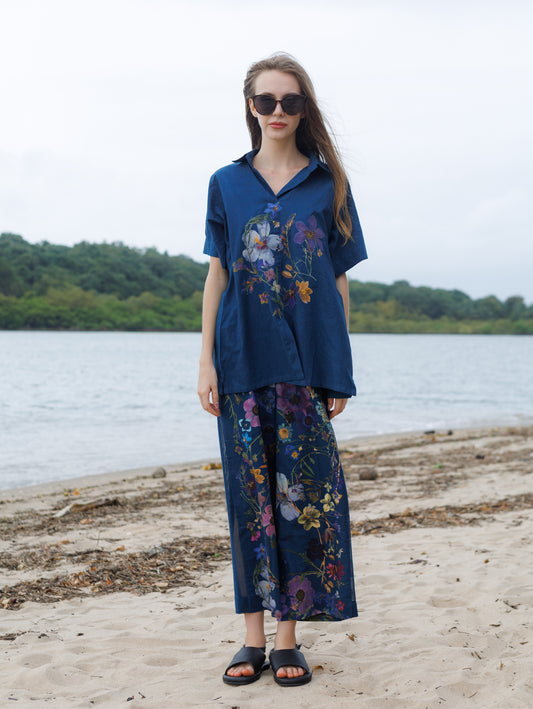 Azure Flower Patch Co-Ord Set