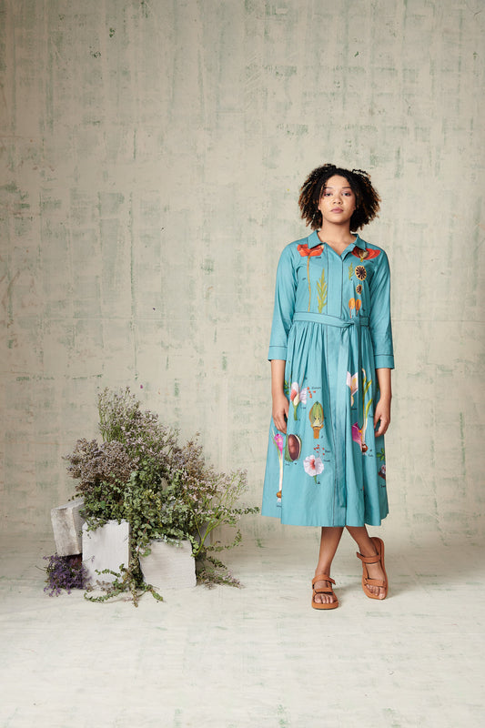 Blue Botany Dress