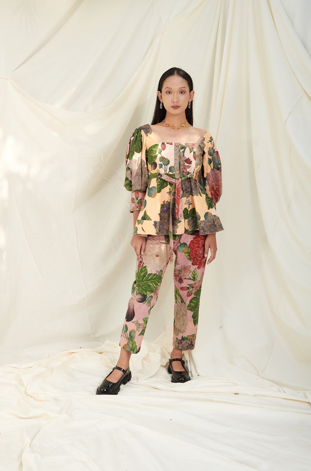 Multi Color Poppy Bloom Quilted Co-ord Set