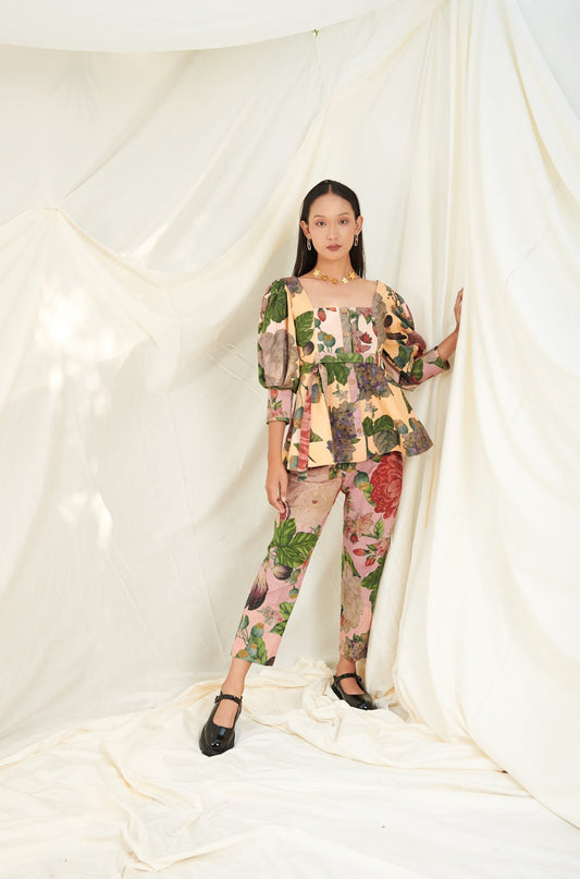 Multi Color Poppy Bloom Quilted Co-ord Set
