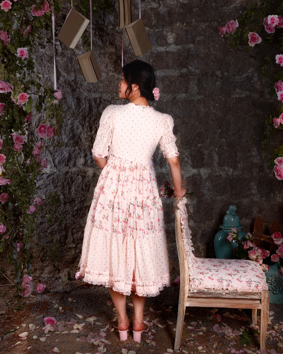 Pink Polka Wildflower Dress