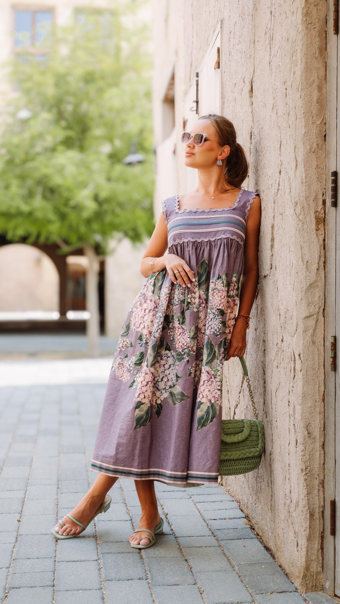 Hydrangea A-line Sleeveless Dress