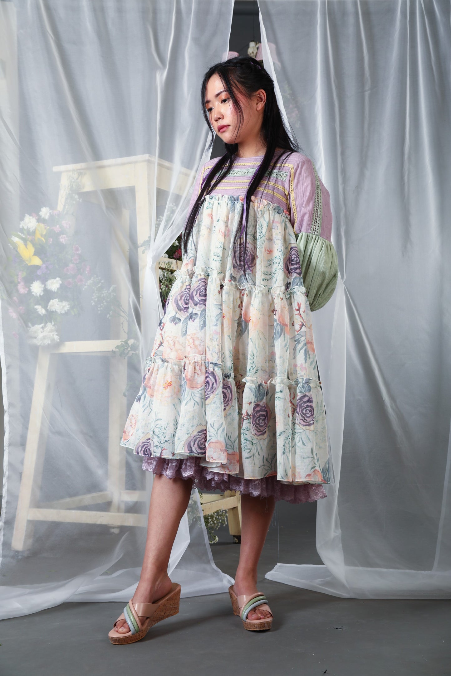 Lilac Lacy Floraison Dress
