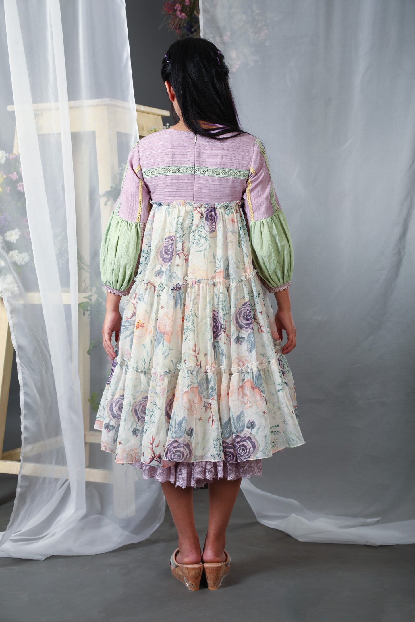 Lilac Lacy Floraison Dress