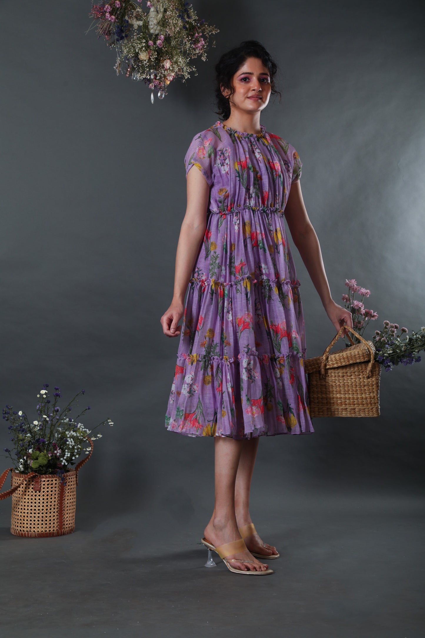 Lilac Botanical Bunches Dress