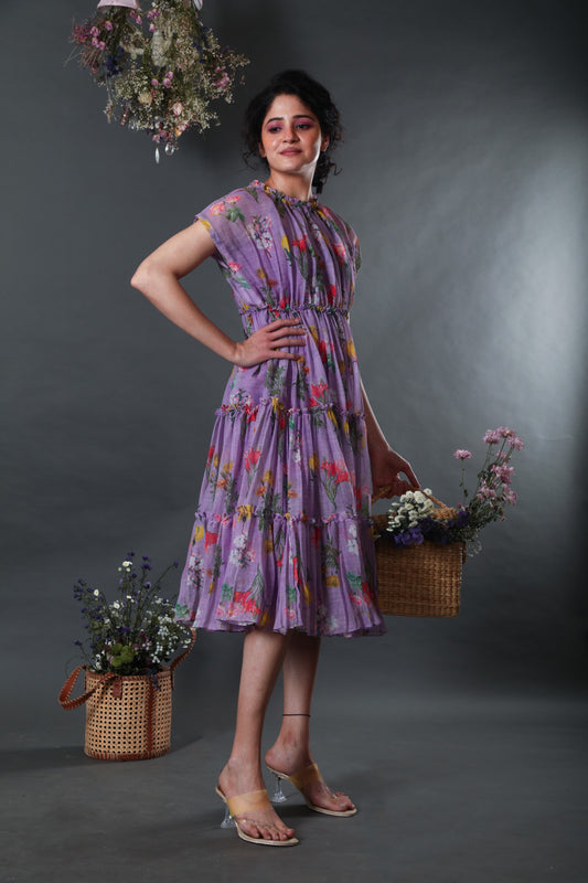 Lilac Botanical Bunches Dress