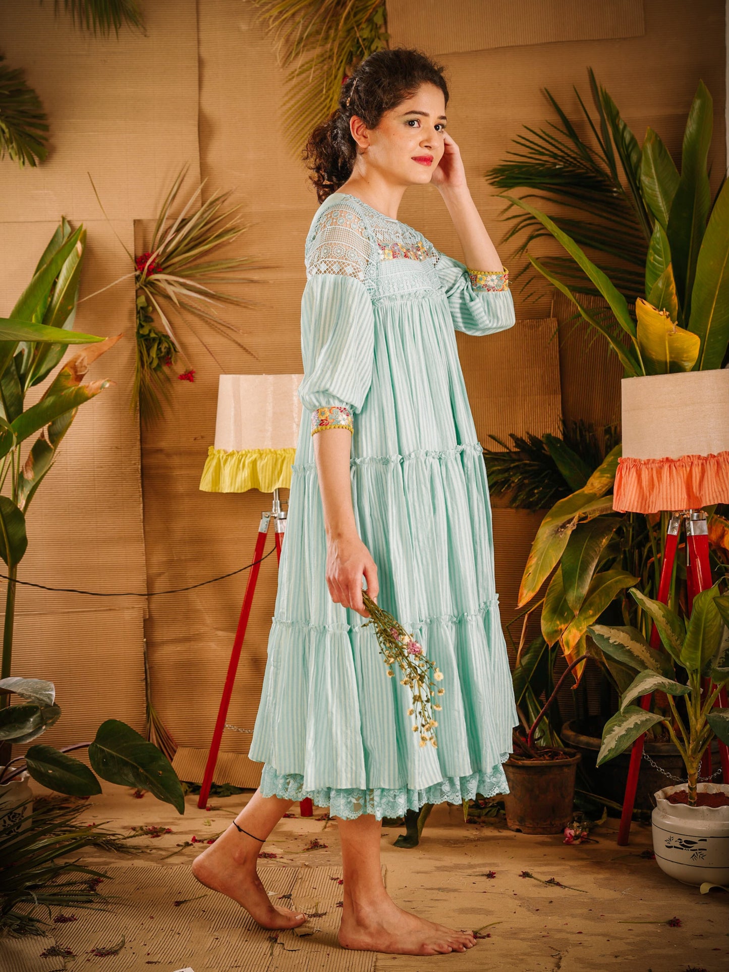 Aasma Embroidered Lace Dress